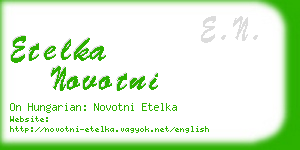 etelka novotni business card